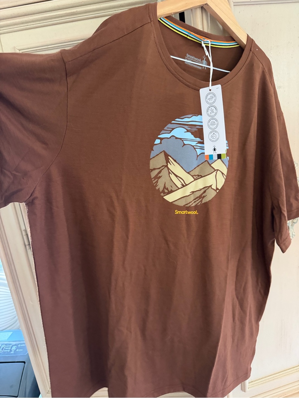Smartwool Brown Short-Sleeve Mountain Graphic Crew Tee